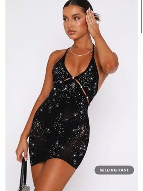 White Fox Sparkling Baby Diamante Mind
Dress Black
